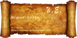 Wigner Erika névjegykártya